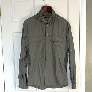 REI Men's Olive Longsleeve Vented Shirt Jacket S REI